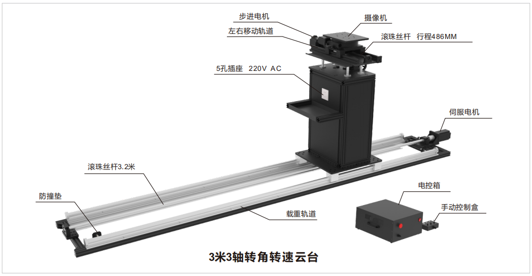 3米3轴转角转速云台
